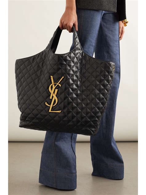 black ysl tote bag|ysl large quilted tote bag.